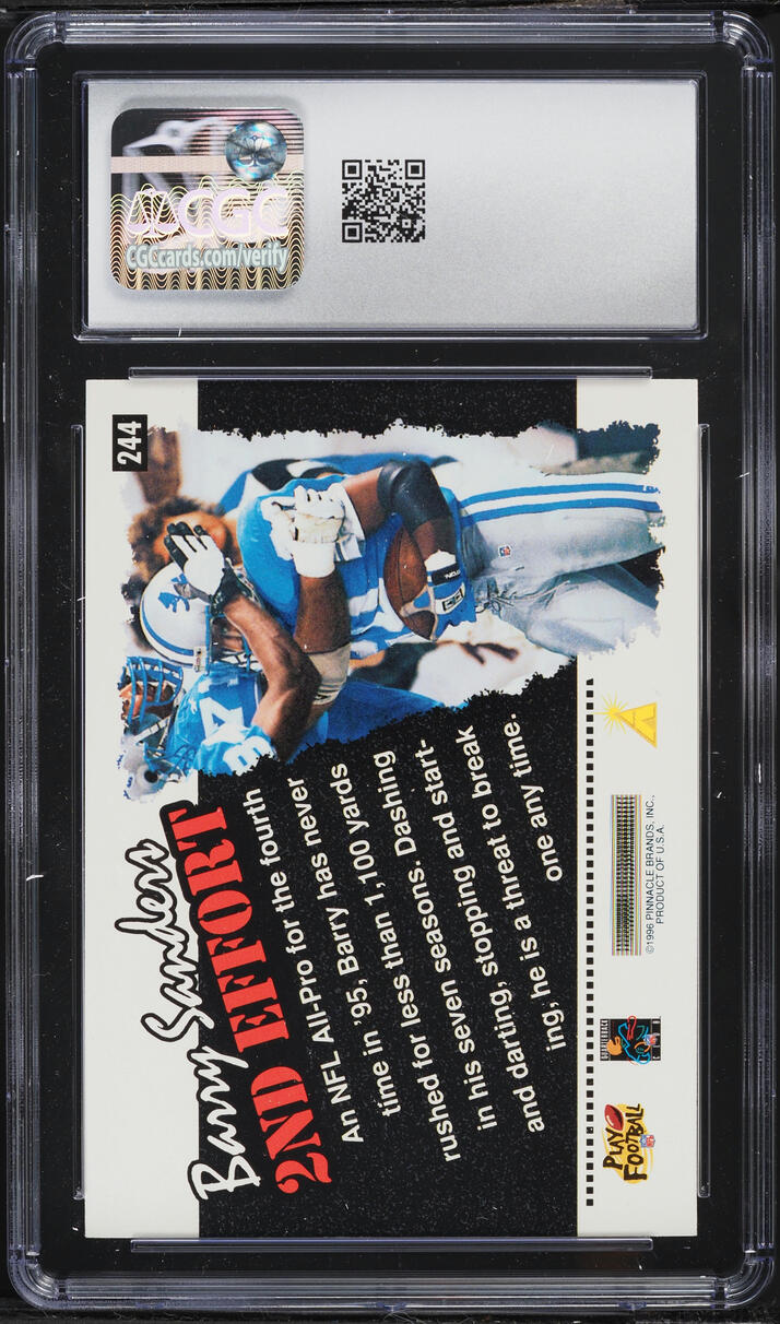 1996 Score Football Barry Sanders #244 CGC 10 GEM MINT