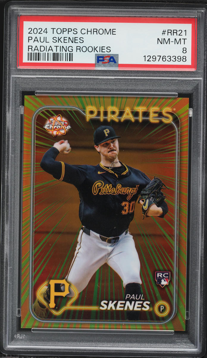 2024 Topps Chrome Update Radiating Paul Skenes ROOKIE #RR-21 PSA 8 NM-MT