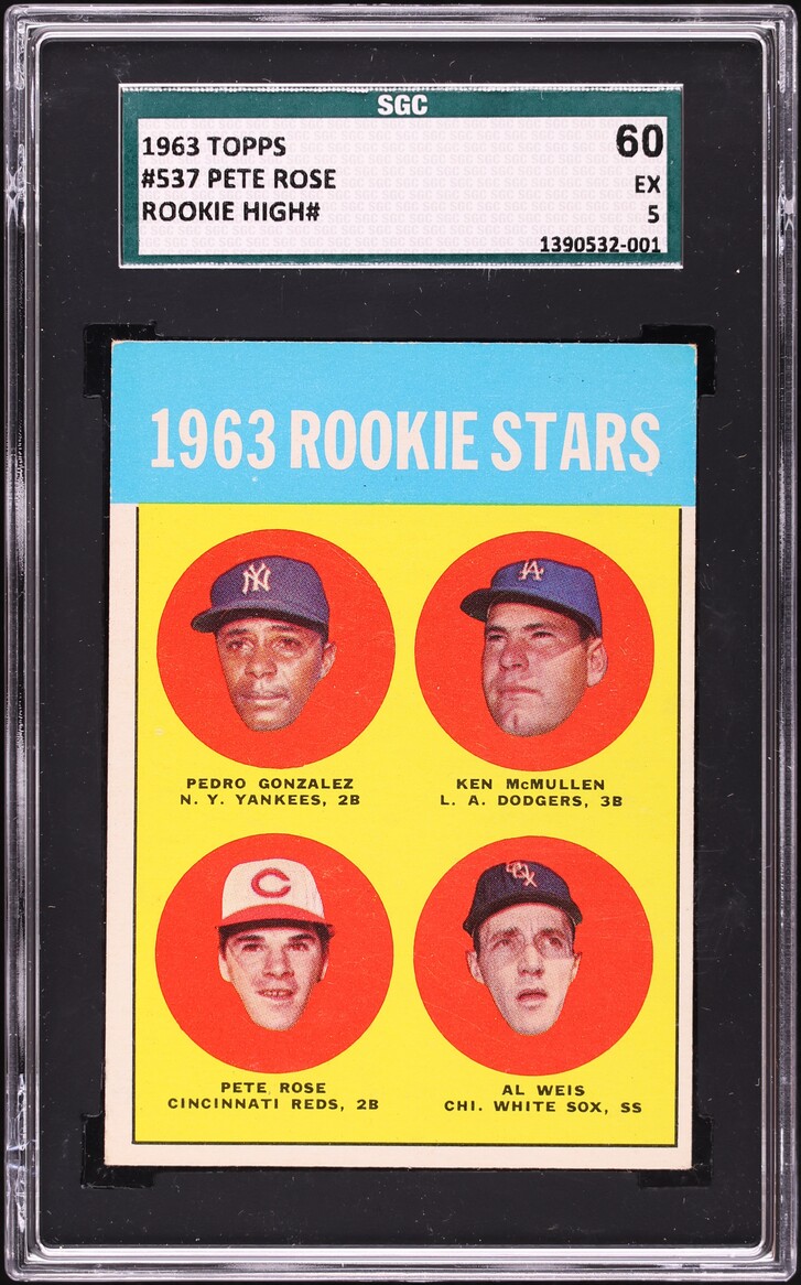 1963 Topps Pete Rose ROOKIE #537 SGC 5 EX