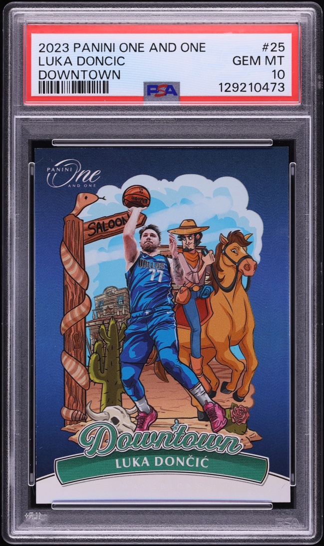 2023 Panini One And One Downtown Luka Doncic #25 PSA 10 GEM MINT