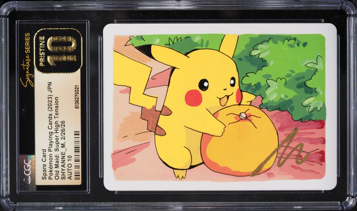 2023 Pokemon Japanese Old Maid Super High Tension Spare Shyanne_M AUTO CGC Signature Series 10