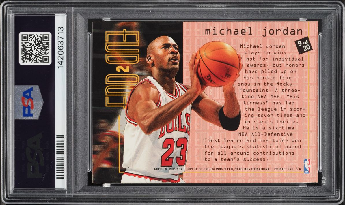 1995 Fleer End To End Michael Jordan #9 PSA 8 NM-MT