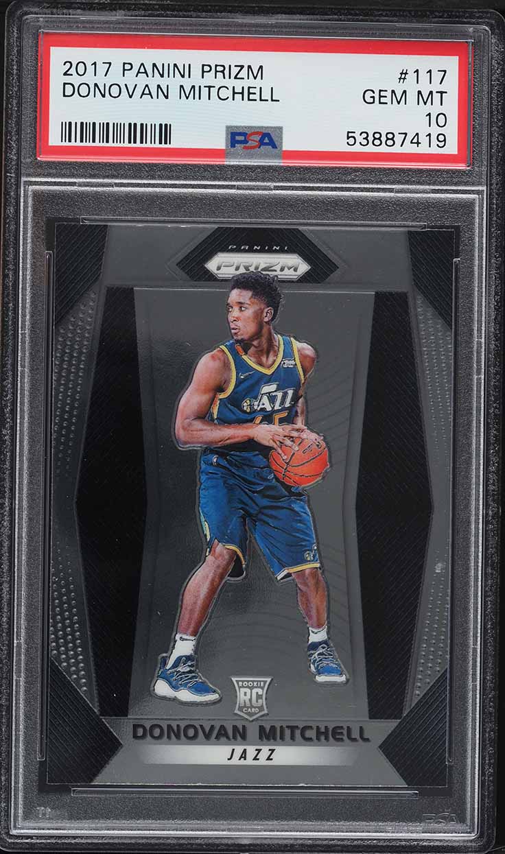2017 Panini Prizm Donovan Mitchell ROOKIE RC #117 PSA 10 GEM MINT