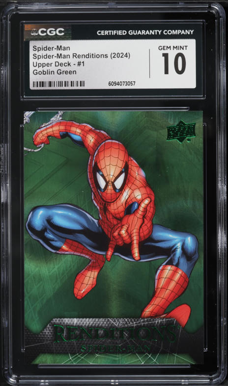 2024 Upper Deck Renditions Goblin Green Spider-Man /399 #1 CGC 10