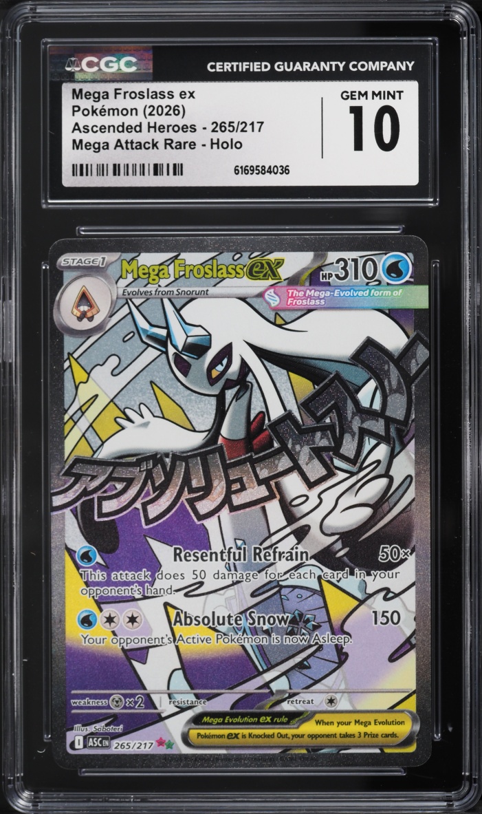 2026 Pokemon Mega Evolution Ascended Heroes MA Mega Froslass EX #265 CGC 10 GEM MINT