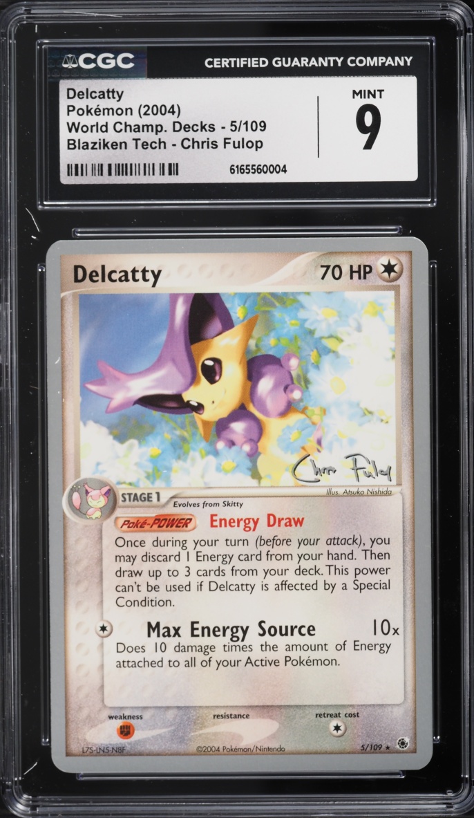 2004 Pokemon World Championships Decks Blaziken Tech Chris Fulop Delcatty #5 CGC 9 MINT