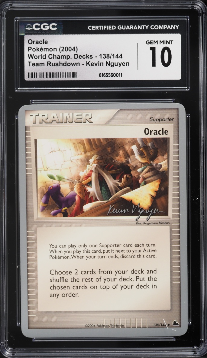 2004 Pokemon World Champioship Decks Team Rushdown Kevin Nguyen Oracle #138 CGC 10 GEM MINT