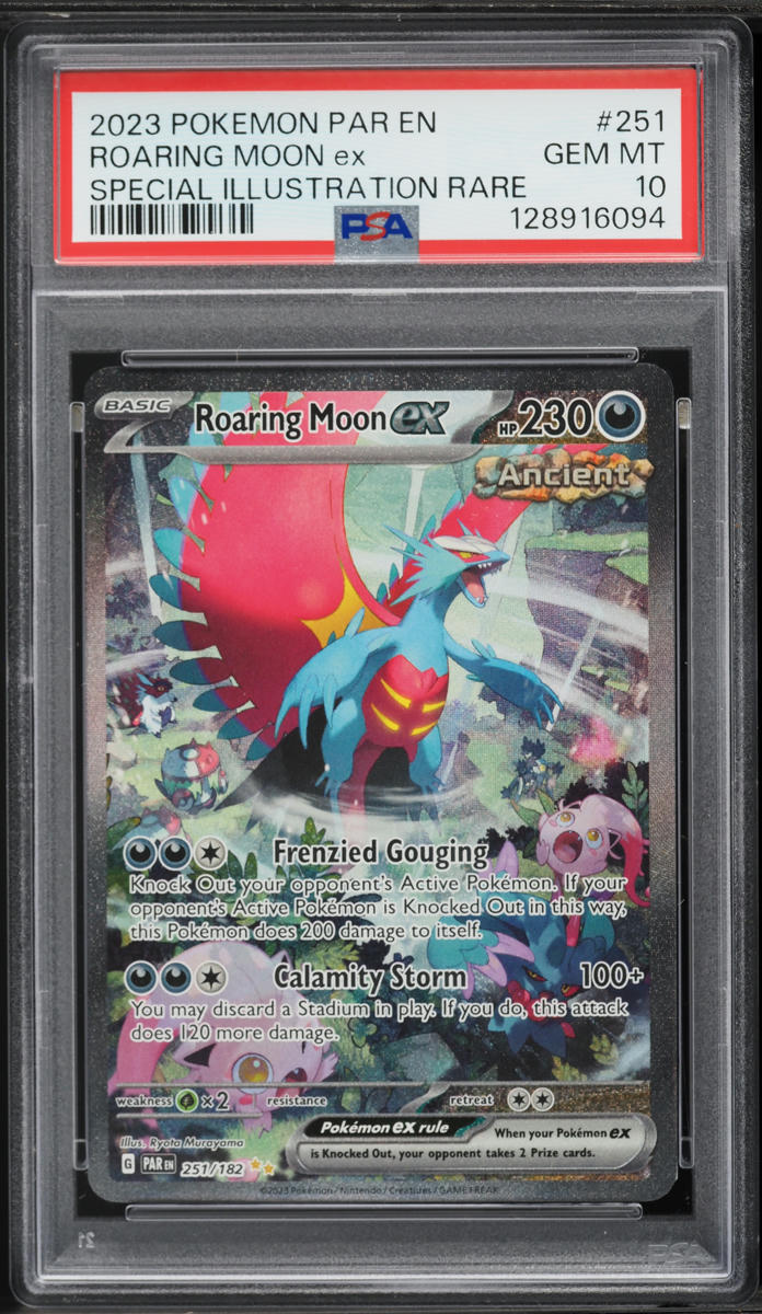 2023 Pokemon Scarlet & Violet Paradox Rift SIR Roaring Moon EX #251 PSA 10 GEM MINT