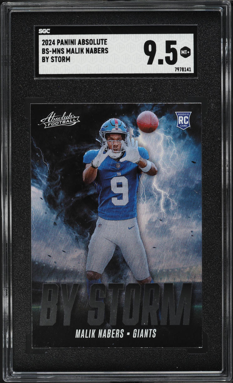 2024 Absolute By Storm Malik Nabers ROOKIE #BS-MNS SGC 9.5 MINT+