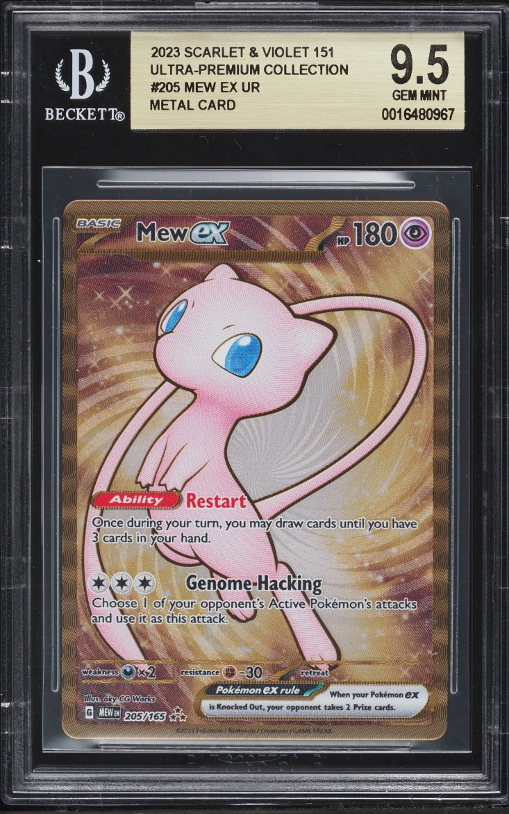 2023 Pokemon Scarlet & Violet 151 Ultra Premium Metal Gold Rare Mew ex #205 BGS 9.5 GEM MINT