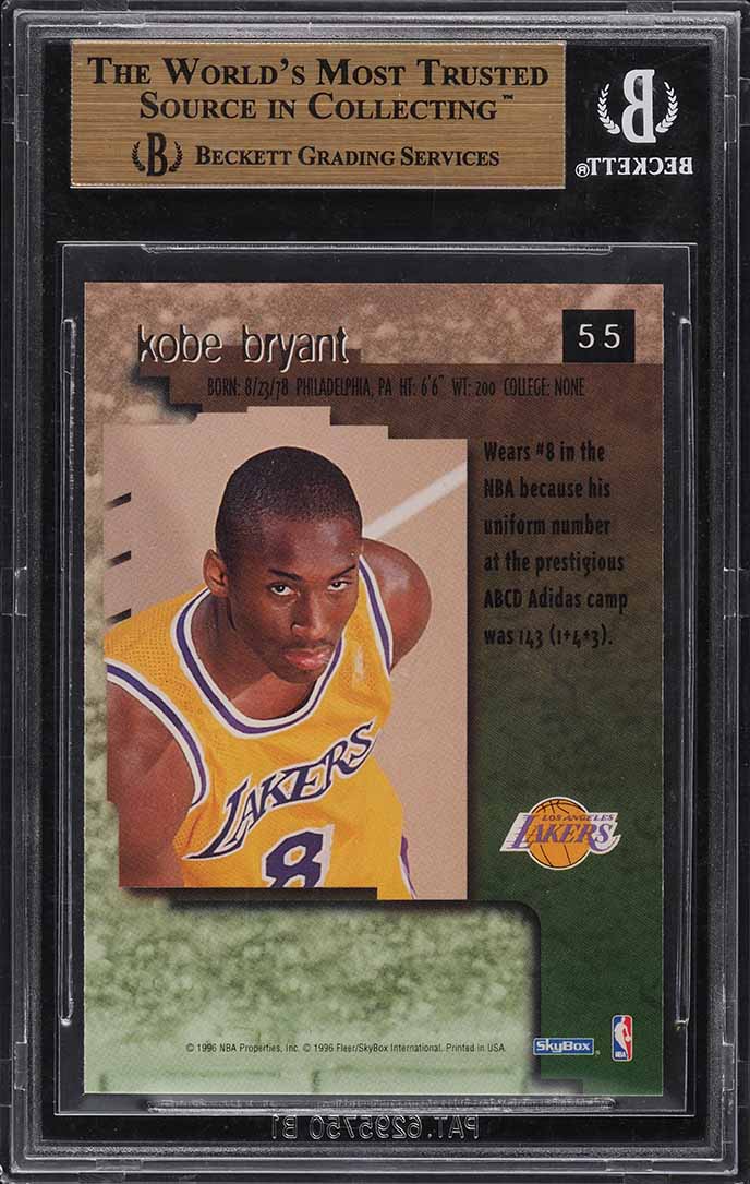 1996 Skybox Premium Kobe Bryant ROOKIE #55 BGS 9.5 GEM MINT