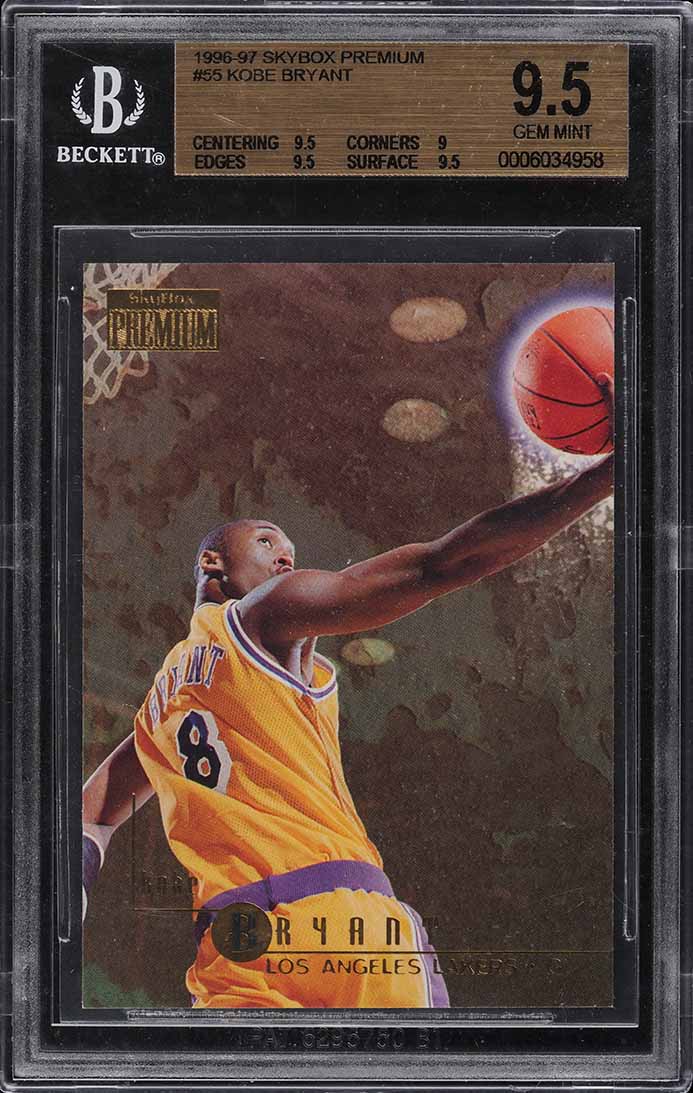 1996 Skybox Premium Kobe Bryant ROOKIE #55 BGS 9.5 GEM MINT
