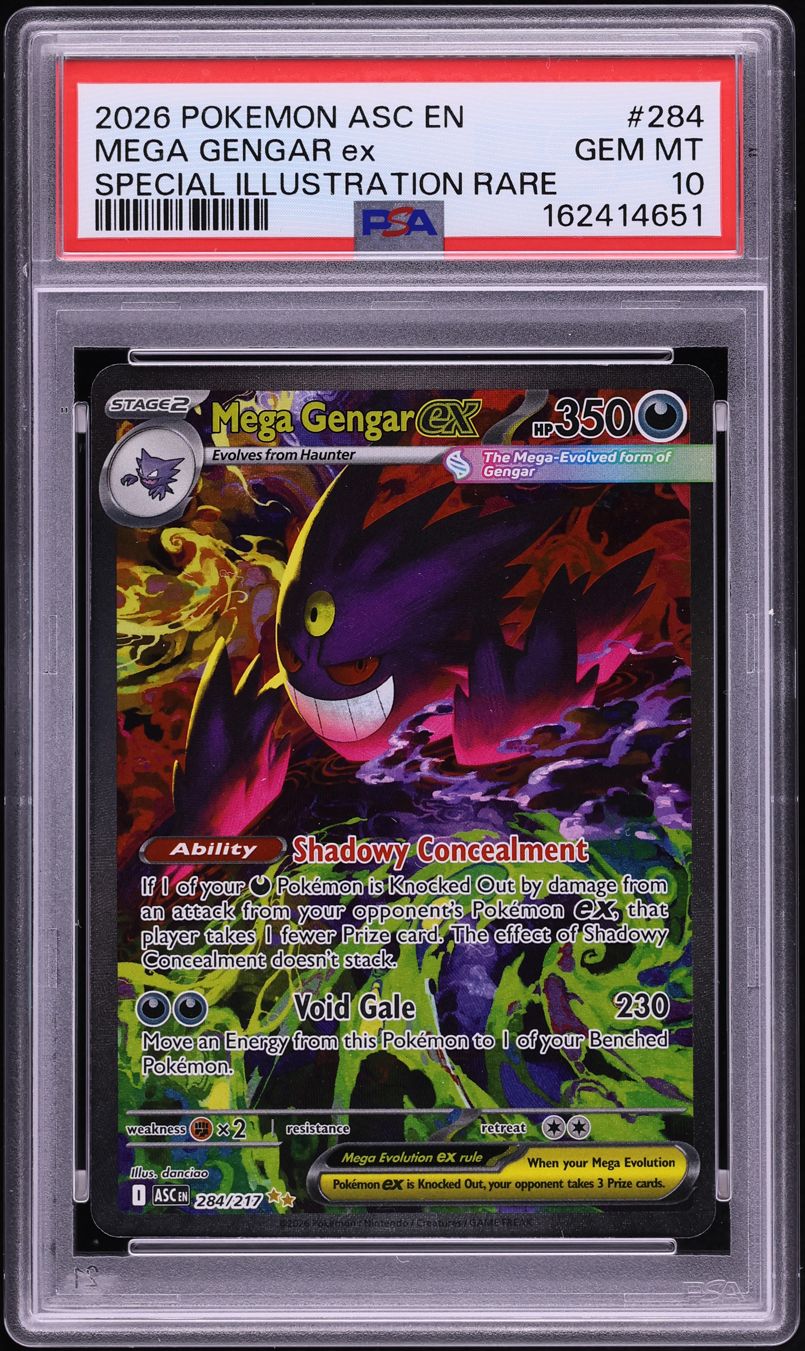 2026 Pokemon Mega Evolution Ascended Heroes SIR Mega Gengar ex #284 PSA 10 GEM MINT