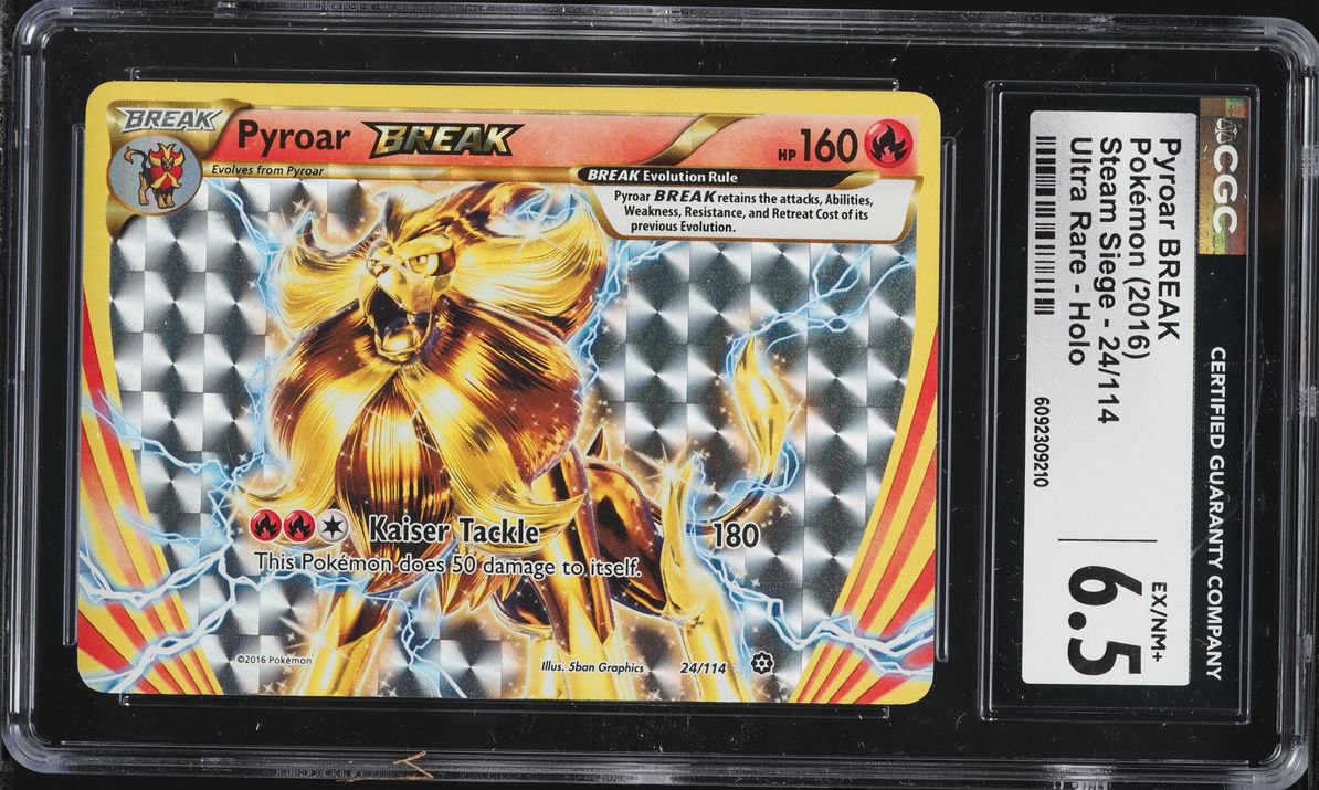 2016 Pokemon XY Steam Siege Alt Art Pyroar BREAK #24 CGC 6.5 EXMT+ on ...