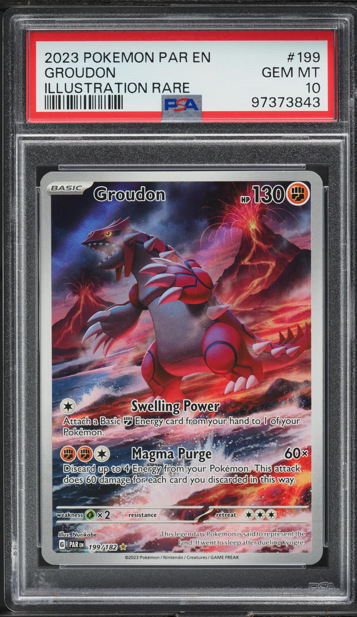 2023 Pokemon SV Paradox Rift Illustration Rare Groudon #199 PSA 10 GEM MINT