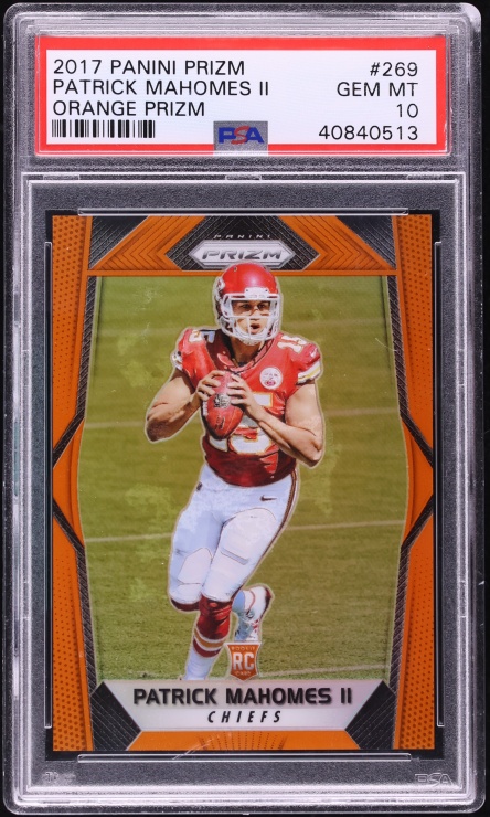 2017 Panini Prizm Orange Patrick Mahomes II ROOKIE /275 #269 PSA 10 GEM MINT