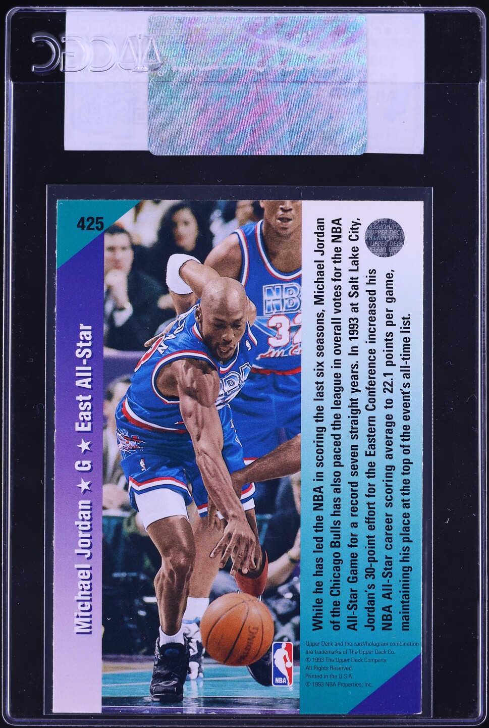 1992 Upper Deck All-Star Michael Jordan #425 CGC AUTH