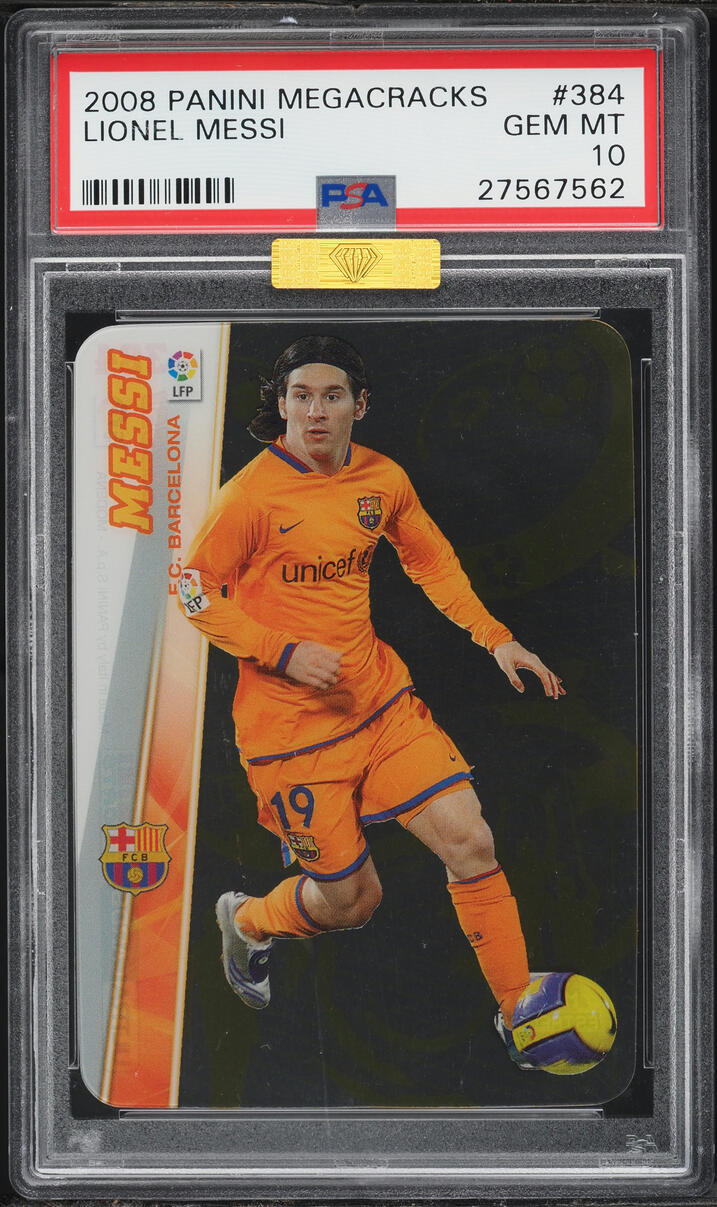 2008 Panini Megacracks Lionel Messi #384 MBA PSA 10 GEM MINT