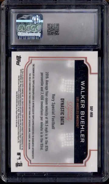 2020 Topps Dynasty Autograph Patch #DAP-WB8 Walker Buehler