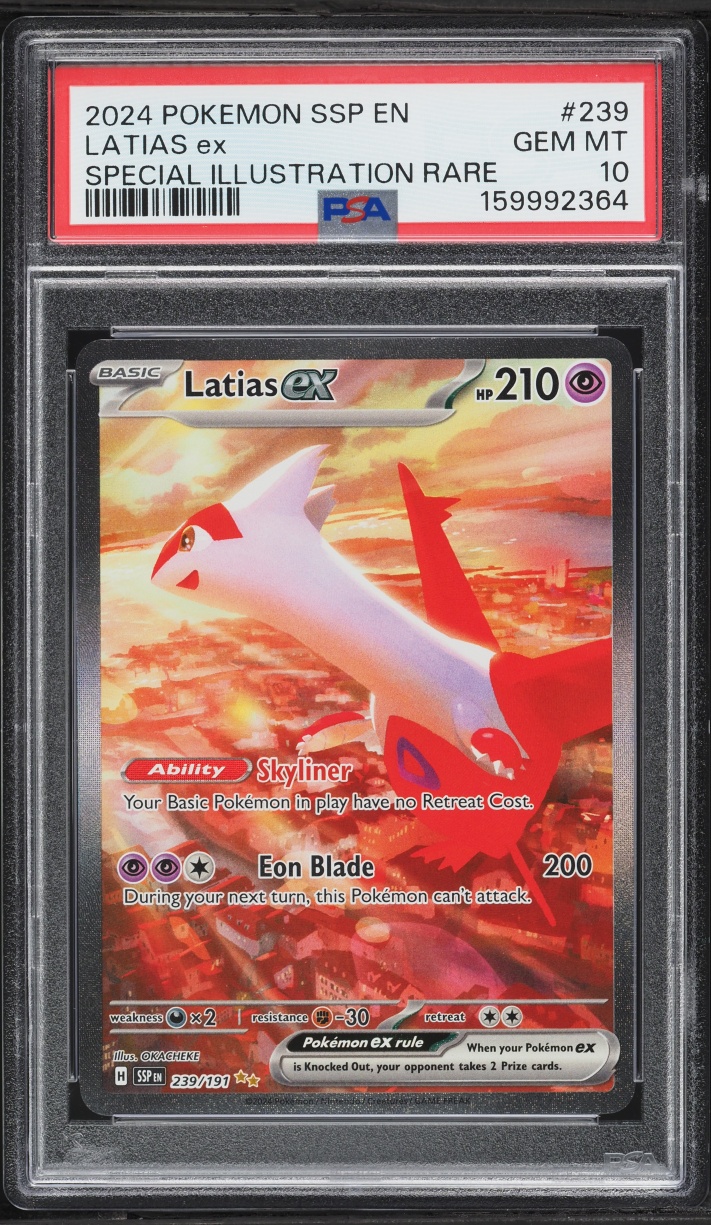 2024 Pokemon Scarlet & Violet Surging Sparks SIR Latias ex #239 PSA 10 GEM MINT