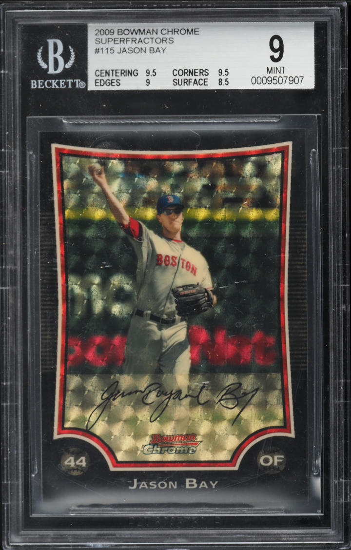 2009 Bowman Chrome Superfractor Jason Bay 1/1 #115 BGS 9 MINT