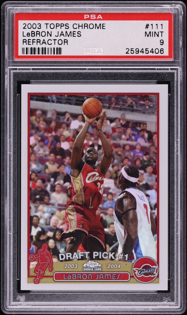 2003 Topps Chrome Refractor LeBron James ROOKIE #111 PSA 9 MINT
