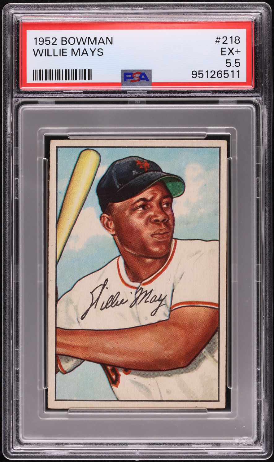 1952 Bowman Willie Mays #218 PSA 5.5 EX+