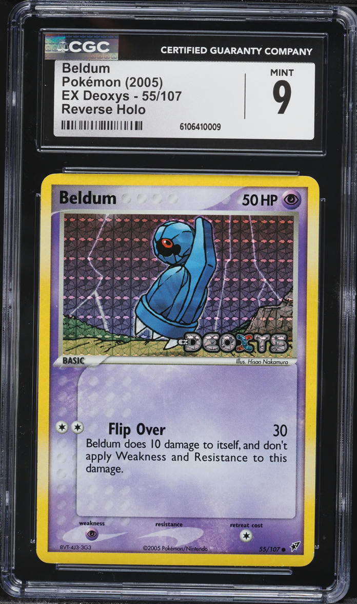 2005 Pokemon EX Deoxys Reverse Holo Beldum #55 CGC 9 MINT