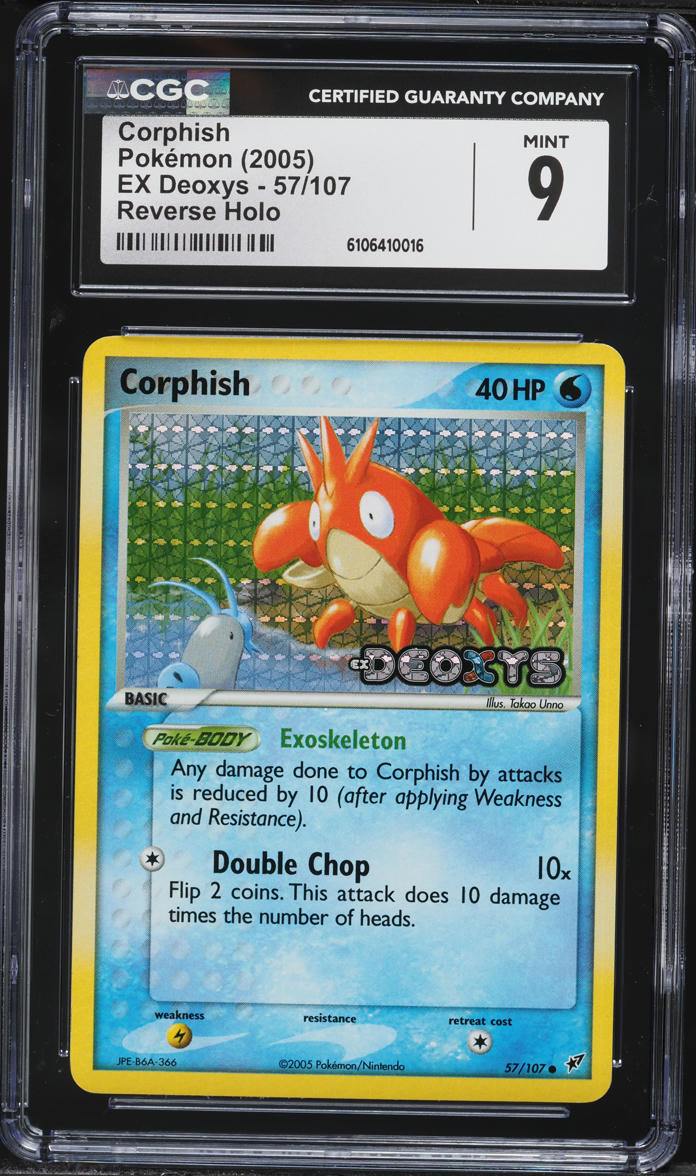 2005 Pokemon EX Deoxys Reverse Holo Corphish #57 CGC 9 MINT