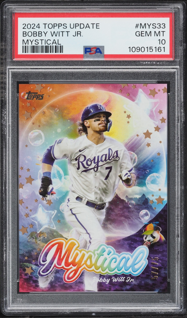 2024 Topps Update Mystical Bobby Witt Jr. /75 #MYS-33 PSA 10 GEM MINT