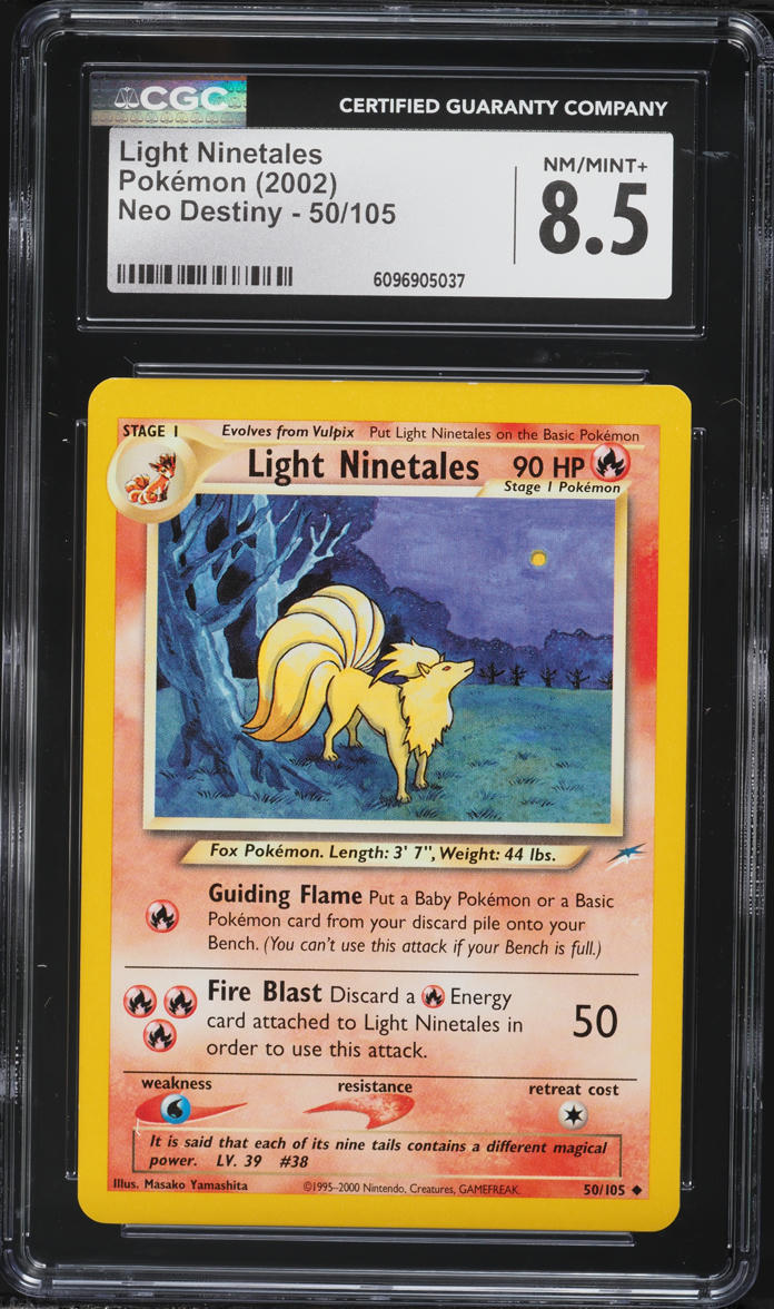 2002 Pokemon Neo Destiny Light Ninetales #50 CGC 8.5 NM-MT+
