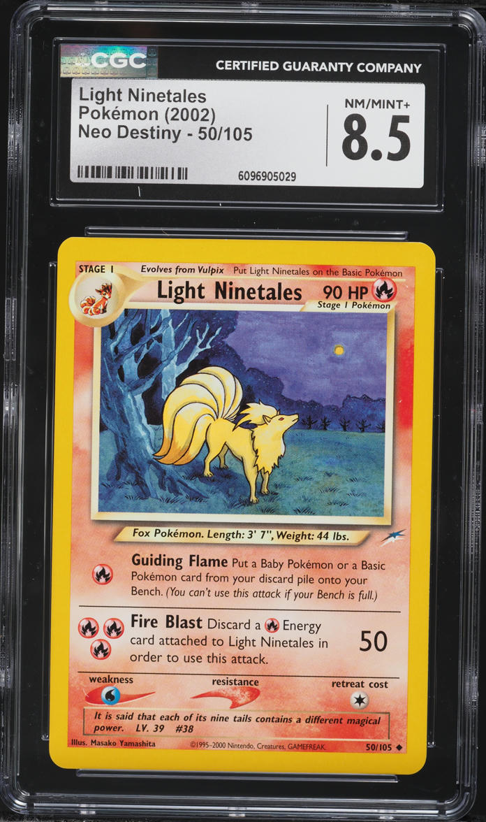2002 Pokemon Neo Destiny Light Ninetales #50 CGC 8.5 NM-MT+