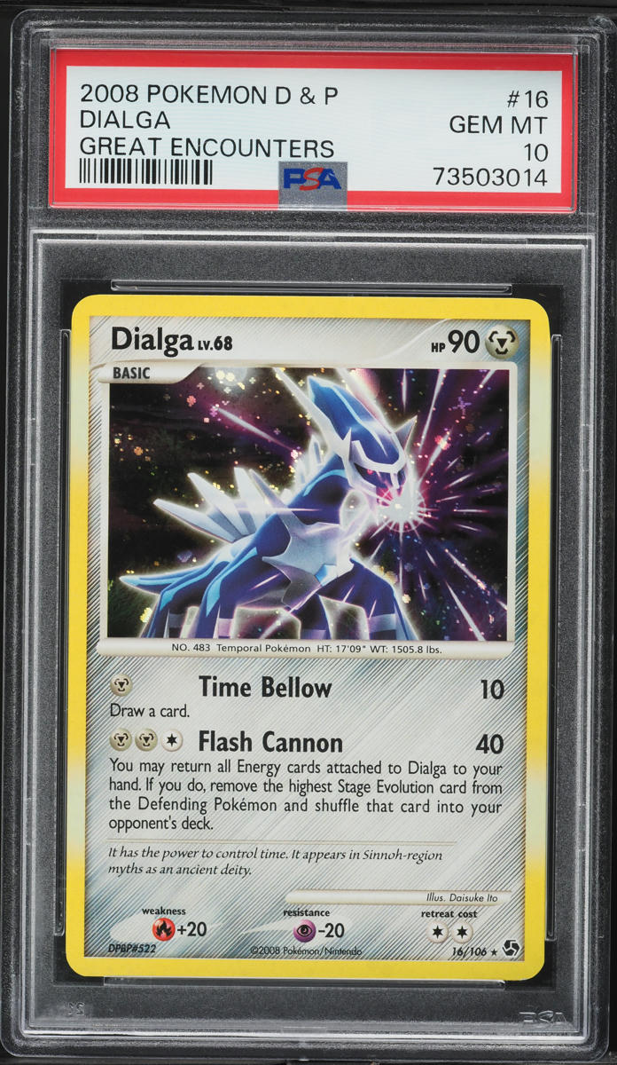 2008 Pokemon Diamond & Pearl Great Encounters Dialga Holo #16 PSA 10 GEM MINT