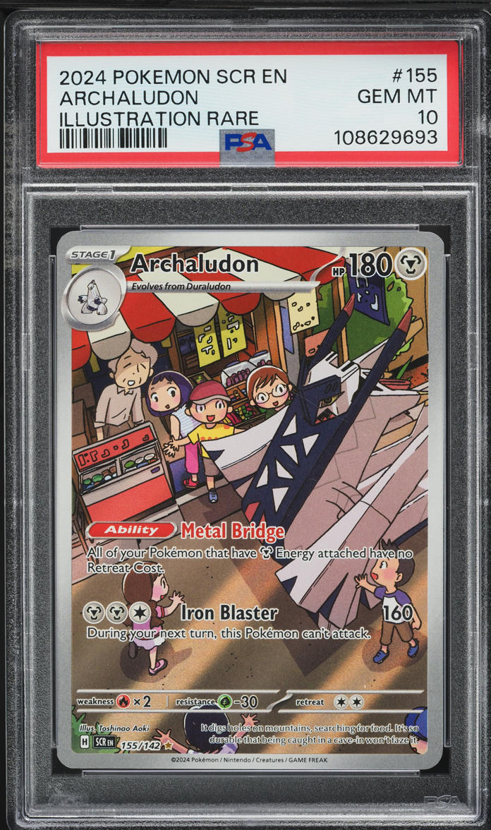 2024 Pokemon Scarlet & Violet Stellar Crown IR Archaludon #155 PSA 10 GEM MINT