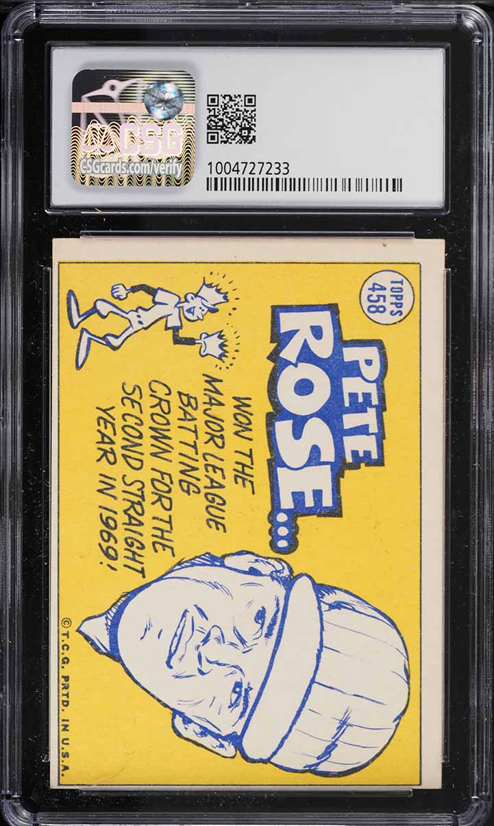 1970 Topps Pete Rose ALL-STAR #458 CSG 2.5 GD+