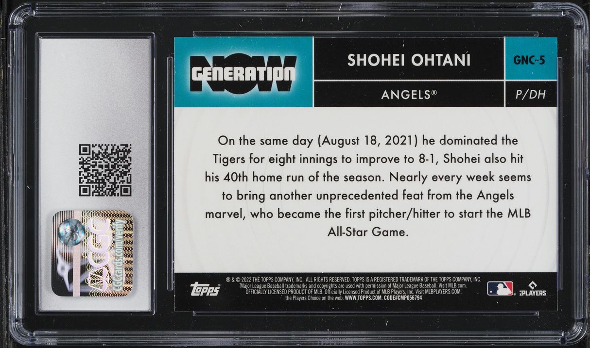 2022 Topps Chrome Update Generation Now Shohei Ohtani #GNC-5 CGC 8.5 NM-MT+