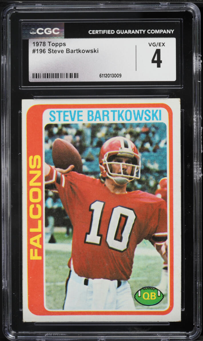 1978 Topps Football Steve Bartkowski #196 CGC 4 VGEX