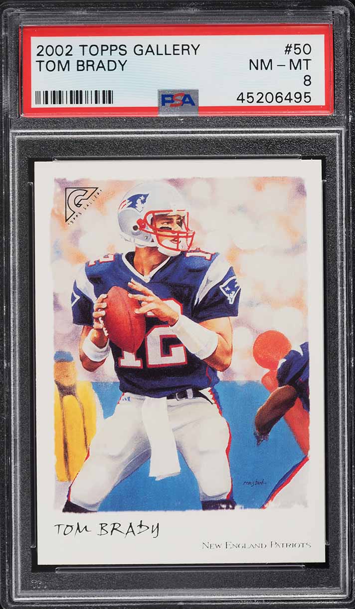 2002 Topps Gallery Tom Brady #50 PSA 8 NM-MT
