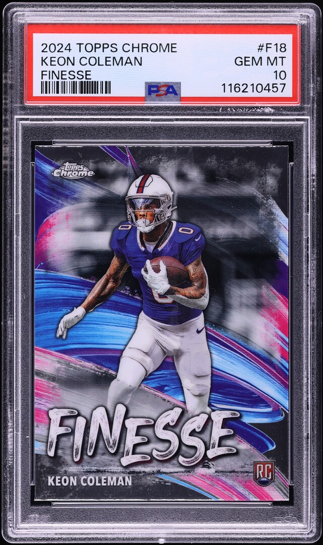 2024 Topps Chrome Finesse Keon Coleman ROOKIE #F18 PSA 10 GEM MINT