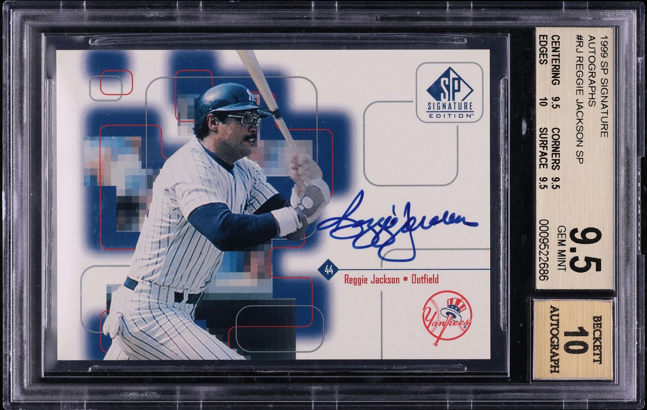 1999 SP Signature Reggie Jackson AUTO #RJ BGS 9.5 GEM MINT