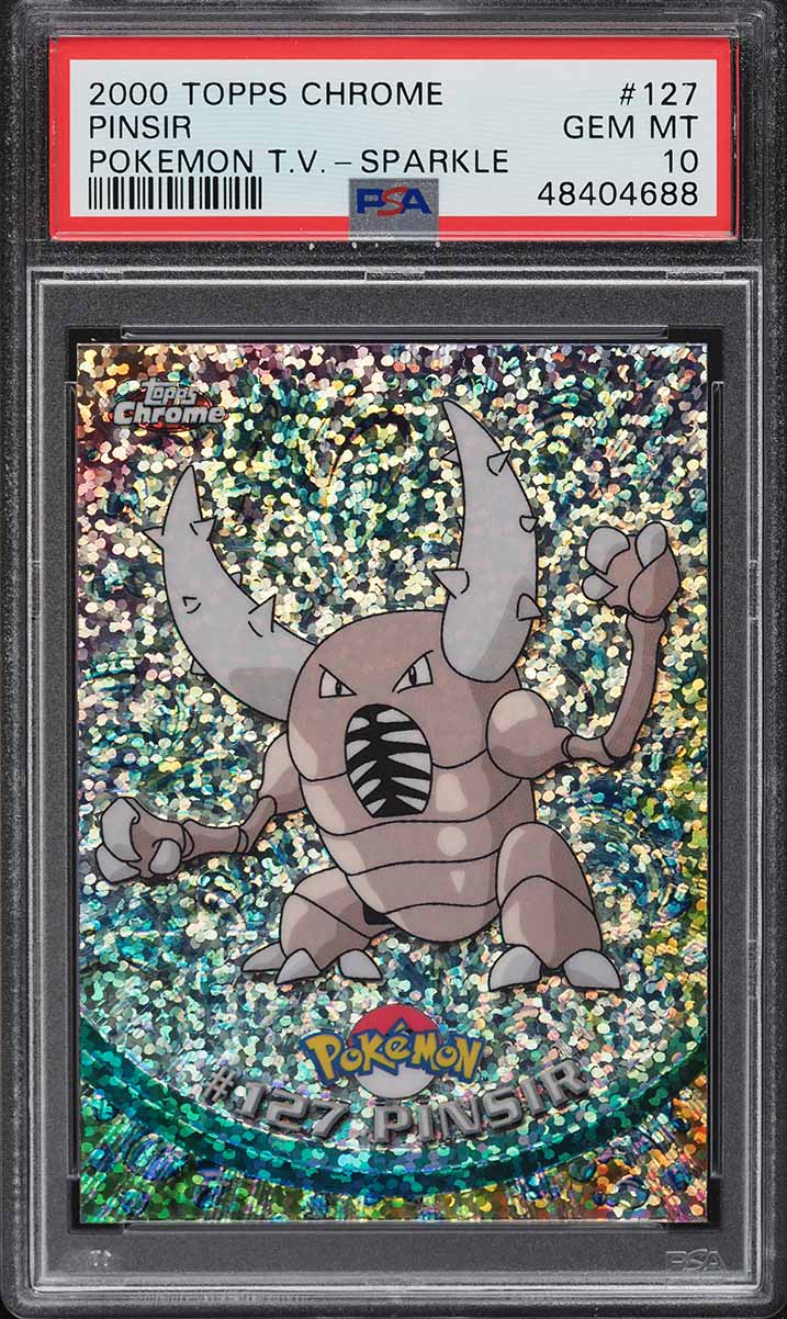 2000 Pokemon Topps Chrome Series 2 Sparkle Pinsir #127 PSA 10 GEM MINT