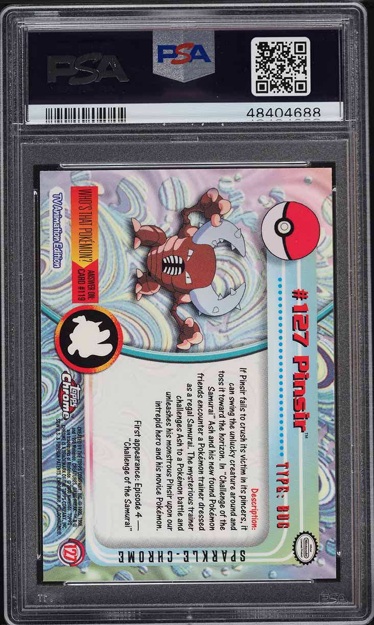 2000 Pokemon Topps Chrome Series 2 Sparkle Pinsir #127 PSA 10 GEM MINT