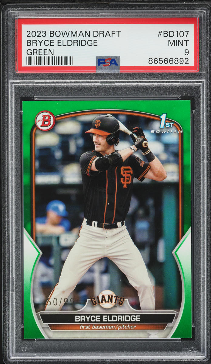 2023 Bowman Draft Green Bryce Eldridge PROSPECT /99 #BD-107 PSA 9 MINT