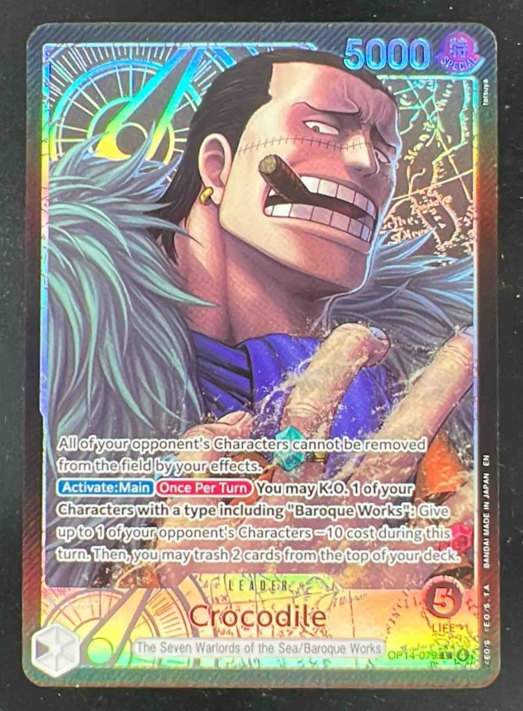 Crocodile - OP14-079 Alternate Art - The Azure Sea's Seven OP14 on