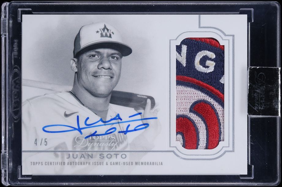 2020 Topps Dynasty Silver Juan Soto PATCH AUTO /5 #DAP-JS3