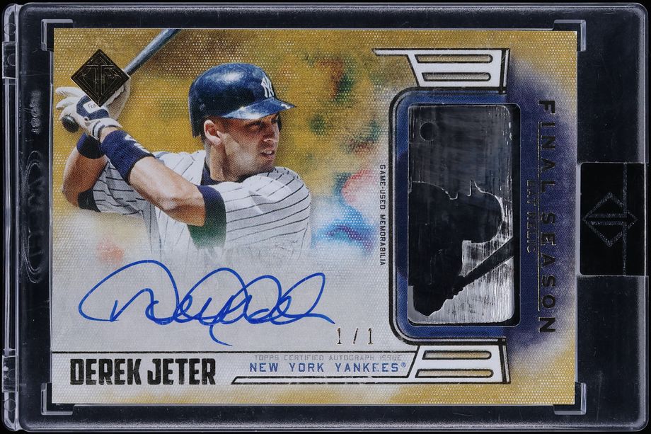 2020 Topps Transcendent Captain's Collection Final Season Derek Jeter BAT RELIC AUTO 1/1