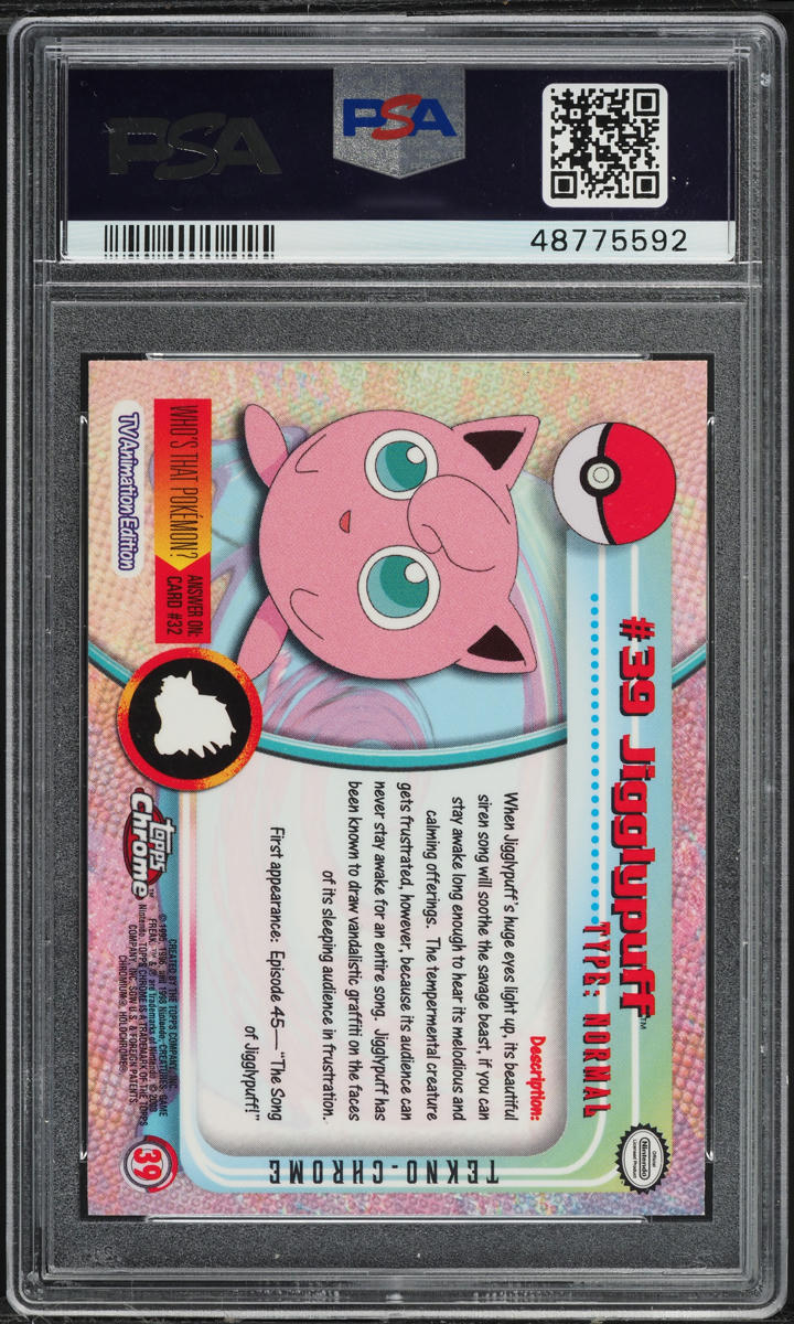 2000 Topps Chrome Pokemon Series 1 Tekno Jigglypuff #39 PSA 10 GEM MINT