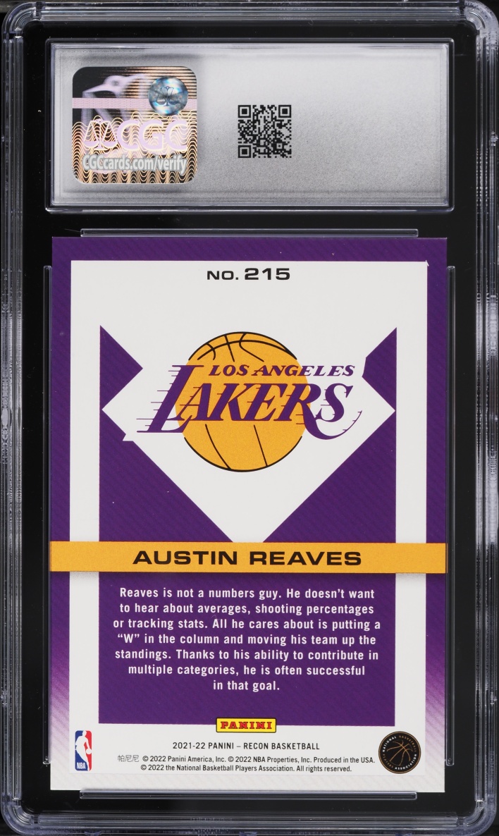 2021 Panini Recon Austin Reaves ROOKIE #215 CGC 10 GEM MINT