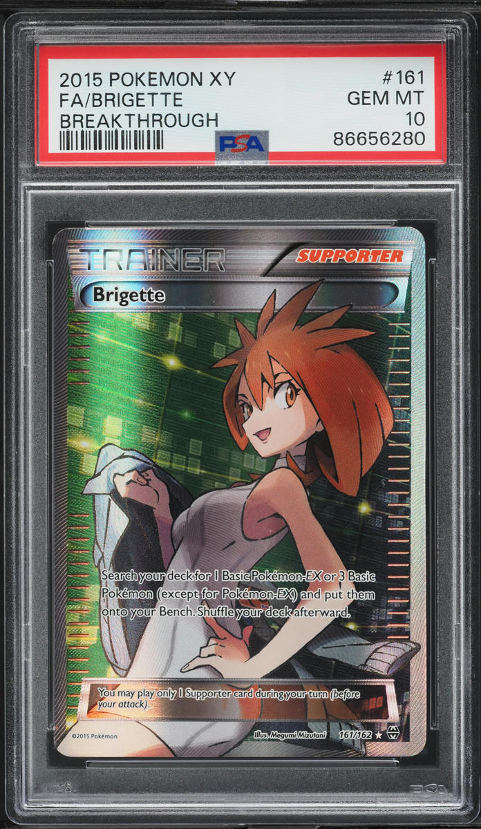 2015 Pokemon XY BREAKthrough Full Art Brigette #161 PSA 10