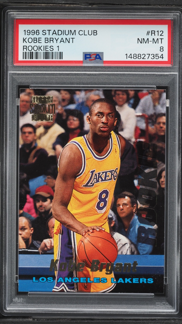 1996 Stadium Club 1 Kobe Bryant ROOKIE #R12 PSA 8 NM-MT